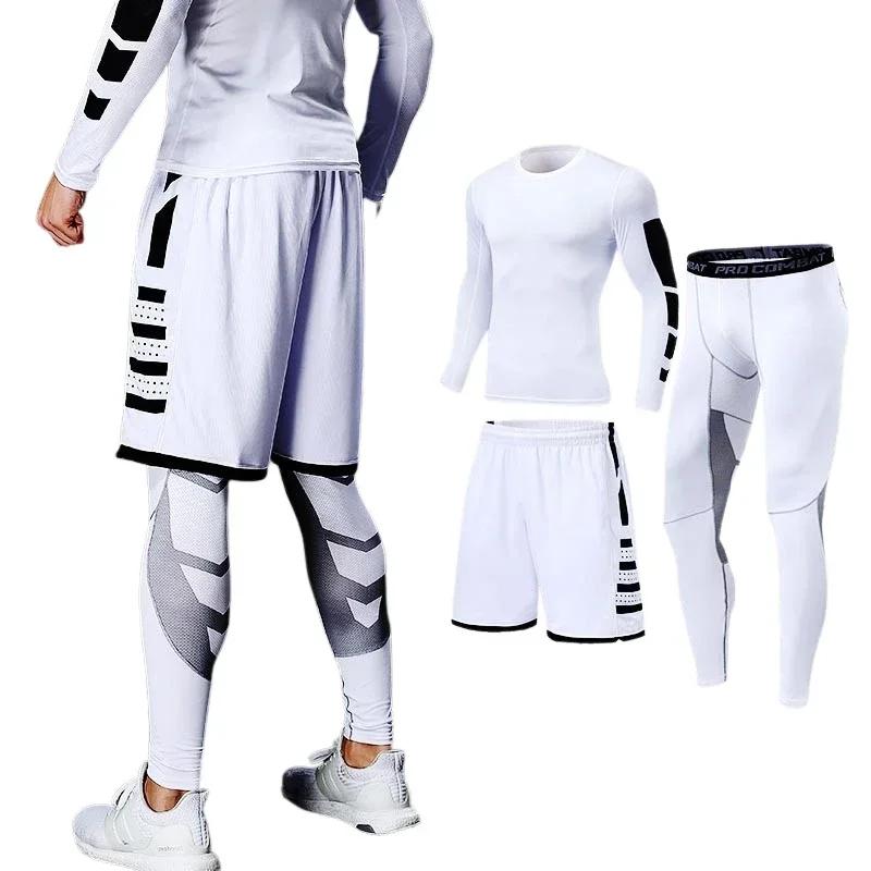 Survêtement de course homme - Ensemble fitness compression - Protection éruptions cutanées Lycra