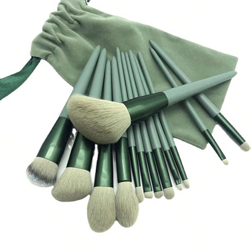 13 pièces ensemble de pinceaux de maquillage ombre à paupières fond de teint femmes brosse cosmétiqu