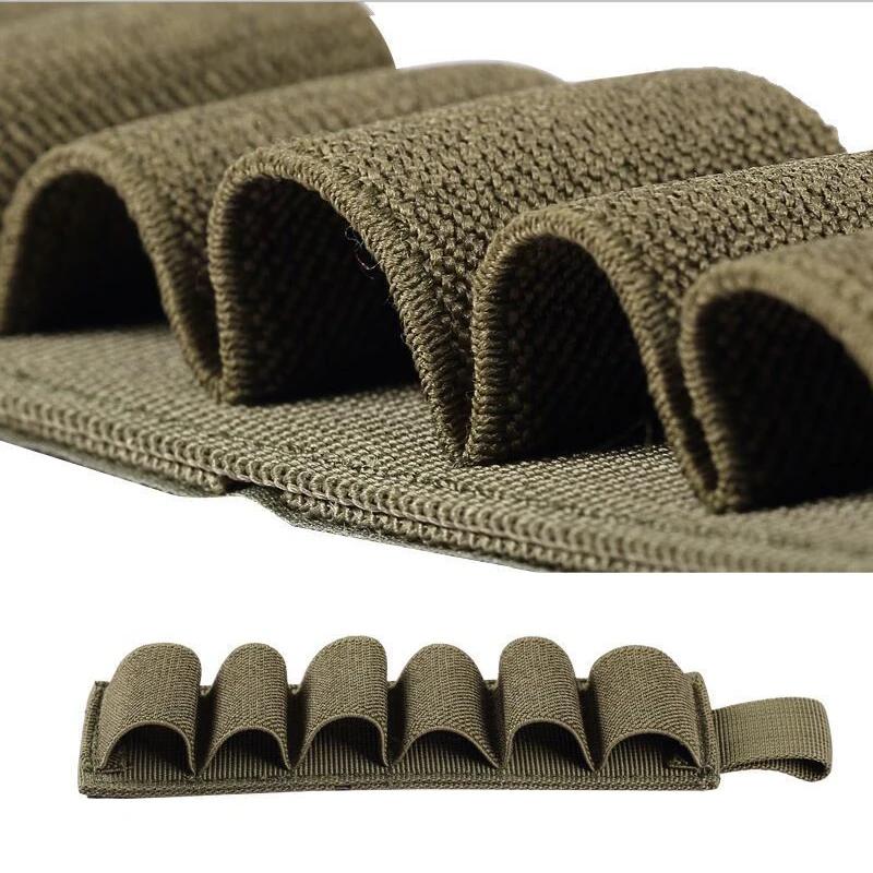 Boucle de crochet de chasse tactique, 6 cartouches, support de coque, bande de carte d'insertion de 