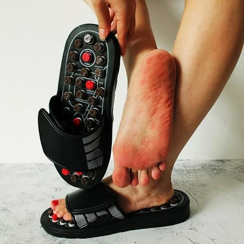Acupoint-Pantoufles de Énergie pour Homme et Femme, Sandales de Pieds Chinois, Thérapie d'Acupressio