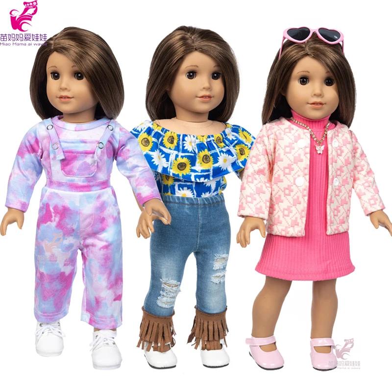Vêtements de poupée pour fille de 18 pouces, pantalons en jean, ensemble de vêtements de poupée, man