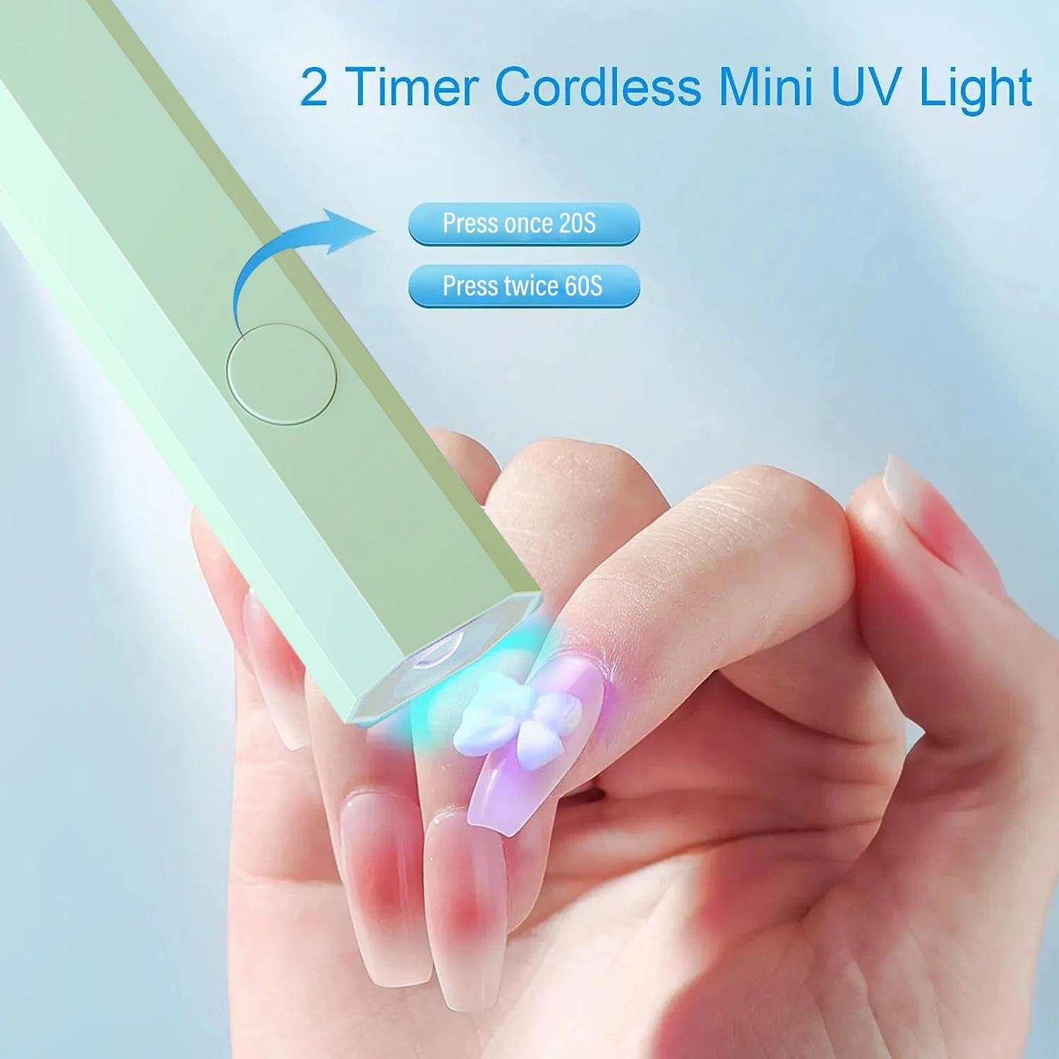 YIKOOLIN lumière UV LED portative pour ongles USB Mini sèche-ongles lumière pour le durcissement de 