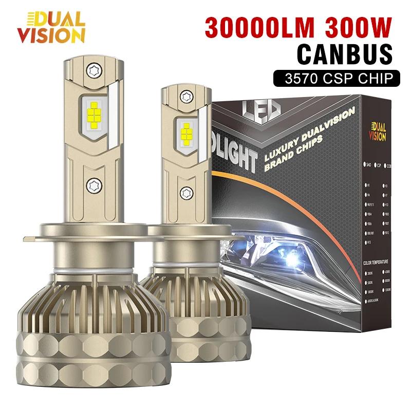 Lumière de sauna LED Canbus pour voiture, ampoules Plug-N-Play, lampe automatique, 30000LM, H7, Supe