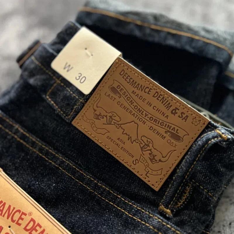 16 oz américain coton lourd tanin rouge oreille rouleau jambe torsion mince droite lavage à l'eau de