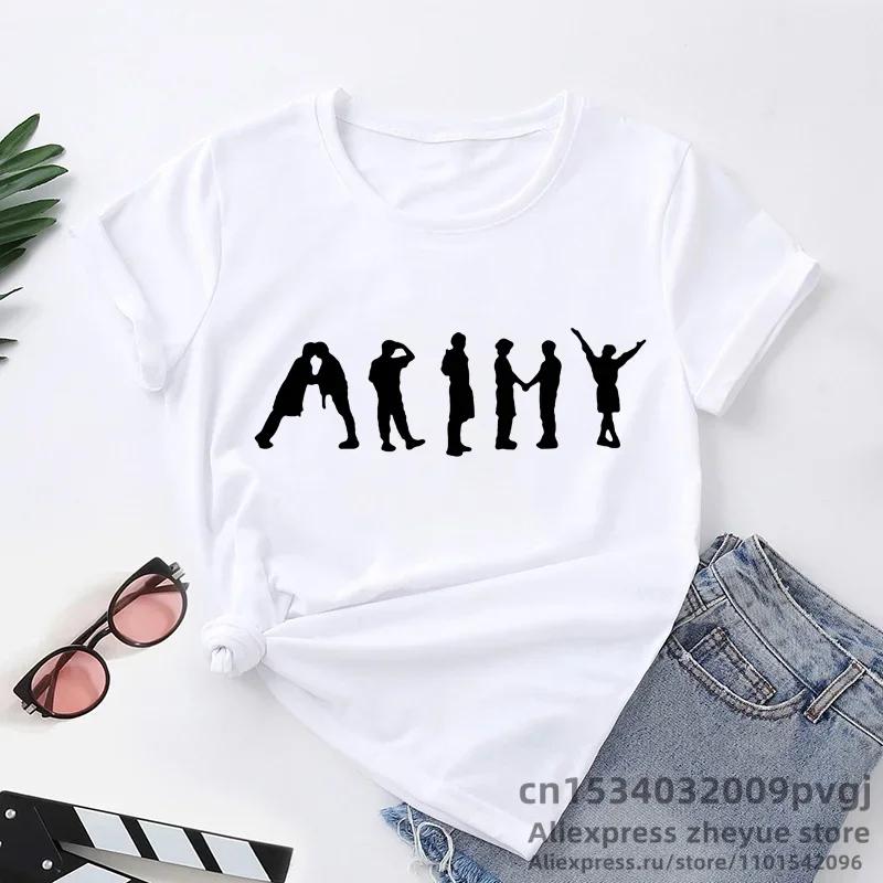 Fille groupe coréen haut T-Shirt femme vêtements T-Shirt Streetwear femmes mode T-Shirt vêtements es