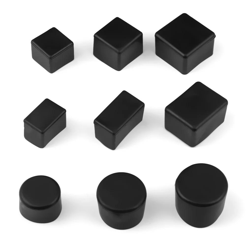 Capuchons carrés en silicone pour pieds de chaise, chaussettes anti-poussière pour pieds de table, c