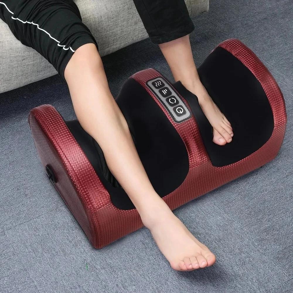 Masseur de pieds électrique Shiatsu pétrissage des tissus profonds détendre rouleau chauffant soulag