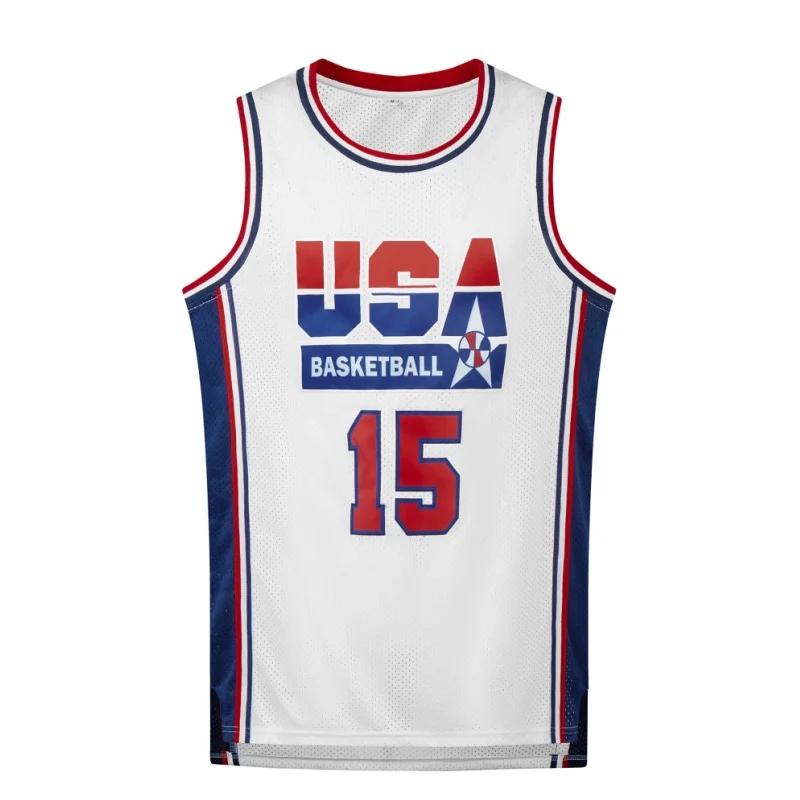 Maillot de basket-ball pour hommes, respirant, col rond, vêtements de sport sans manches, uniforme d