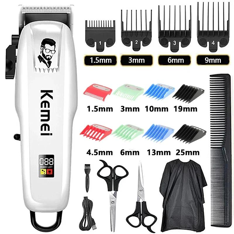 Kemei tondeuse à cheveux professionnelle tondeuse à cheveux Rechargeable pour hommes rasoir Machine 
