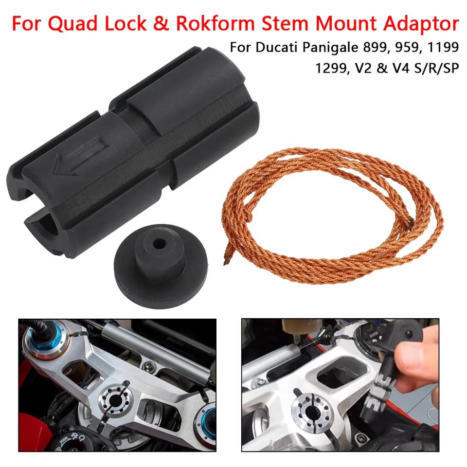 Adaptateur de montage de tige pour Ducati Panigale Quad Lock et Rokform 899 959 V2 V4 S/R/SP
