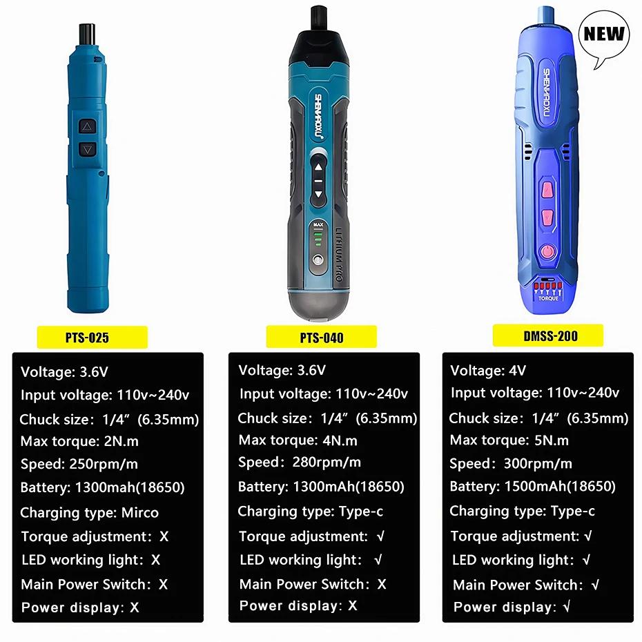 Tournevis électrique sans fil Rechargeable 1300mah batterie au Lithium Mini perceuse 3.6V ensemble d