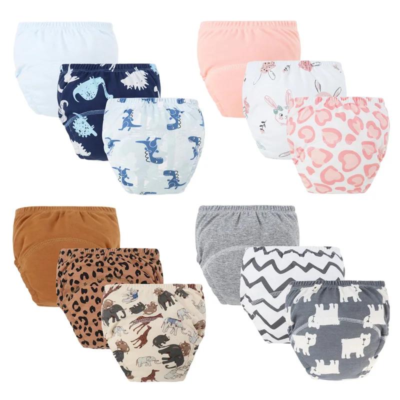 Couches d'entraînement pour bébé, 3 pièces, pantalons pour filles et garçons, lavables, couches en t