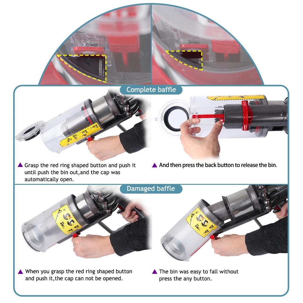 Big Bin Runner – pièce de rechange pour aspirateur Dyson V10 V11 V15 SV12 SV14 SV15 SV22, grand défl