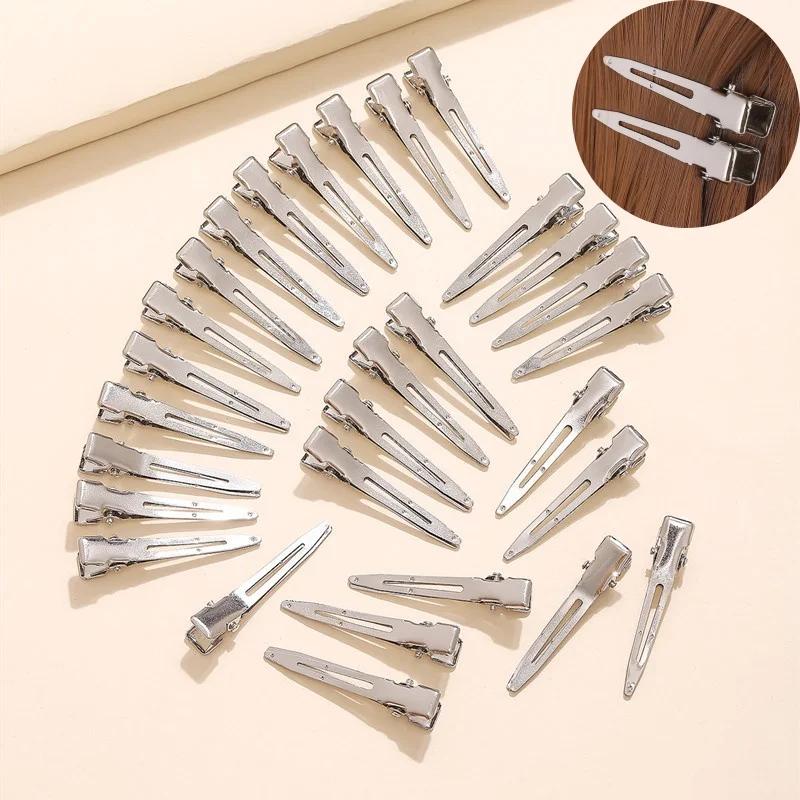 20-50pc dames Salon fixe pince à cheveux métal argent sans couture épingle à cheveux 4.5cm élégant r