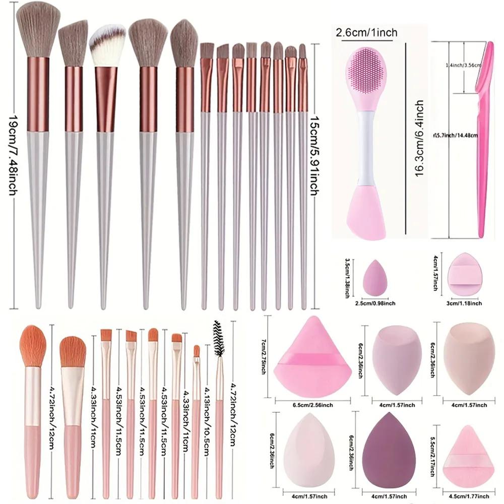 Pinceaux de maquillage 8-29 pièces Kit de maquillage professionnel femmes cosmétique pinceau à poudr