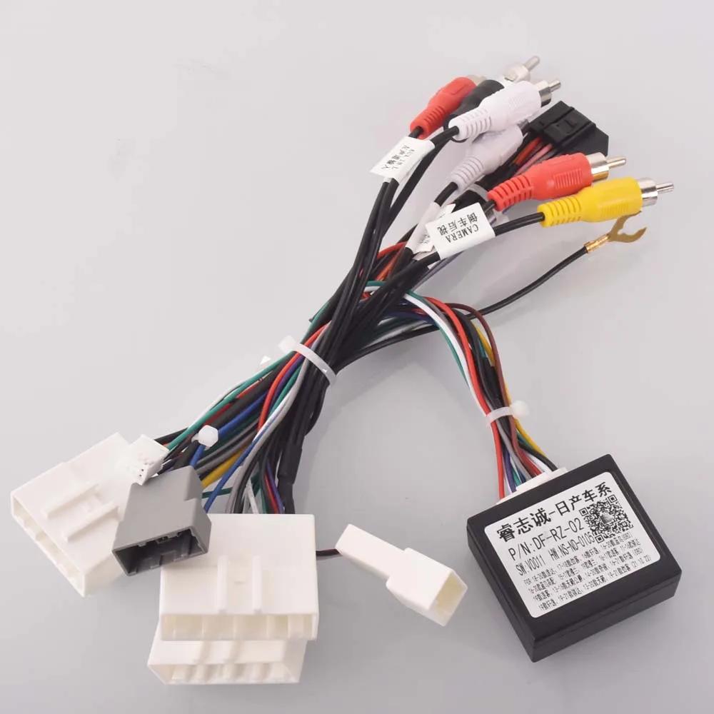 Adaptateur de câble de faisceau de câblage stéréo d'autoradio Android 16 broches pour Nissan Murano 