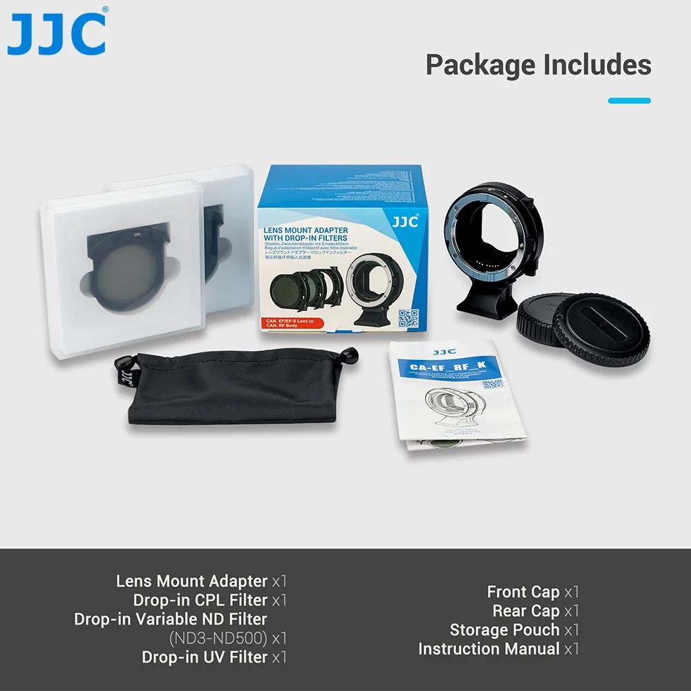 JJC EF-EOS R adaptateur de montage d'objectif à mise au point automatique avec filtre UV VND CPL pou