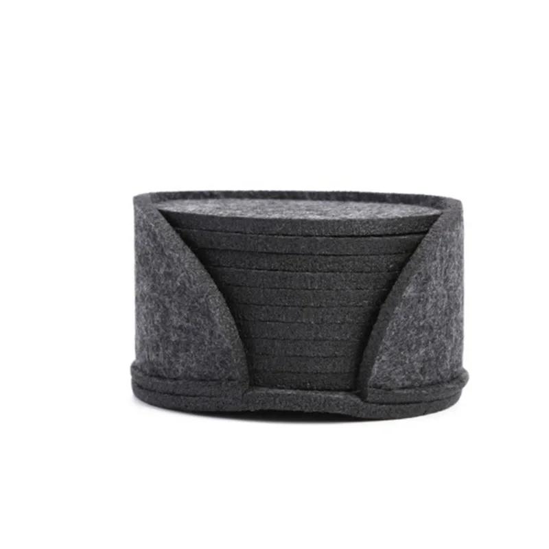 Dessous de verre rond en feutre, protecteur de table à manger, tampon, degré de chaleur, polymères d