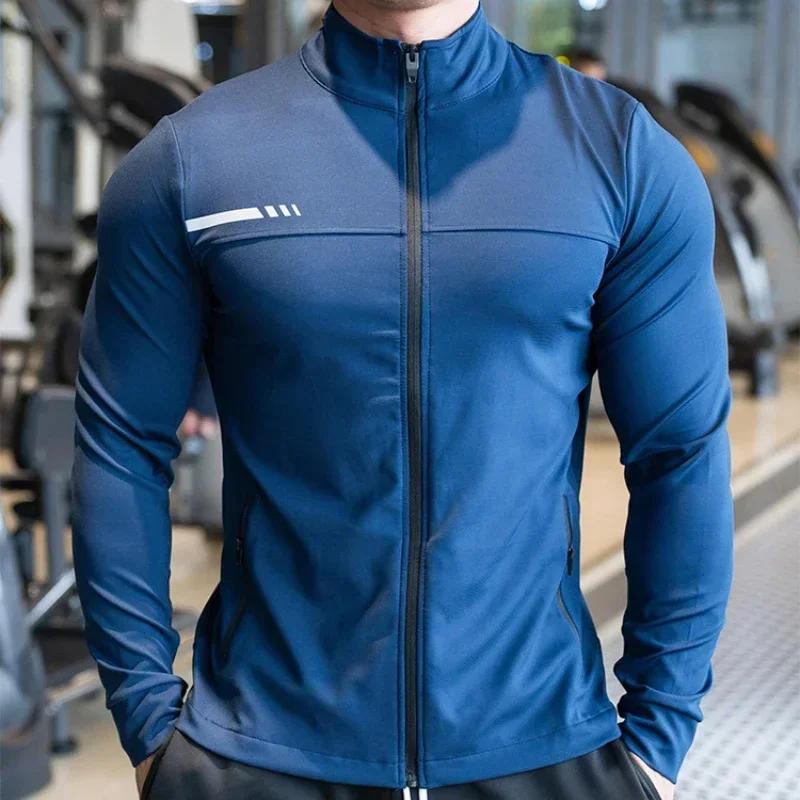 Sweat-shirt zippé homme haute qualité - Veste sport running - Vêtement entraînement extérieur