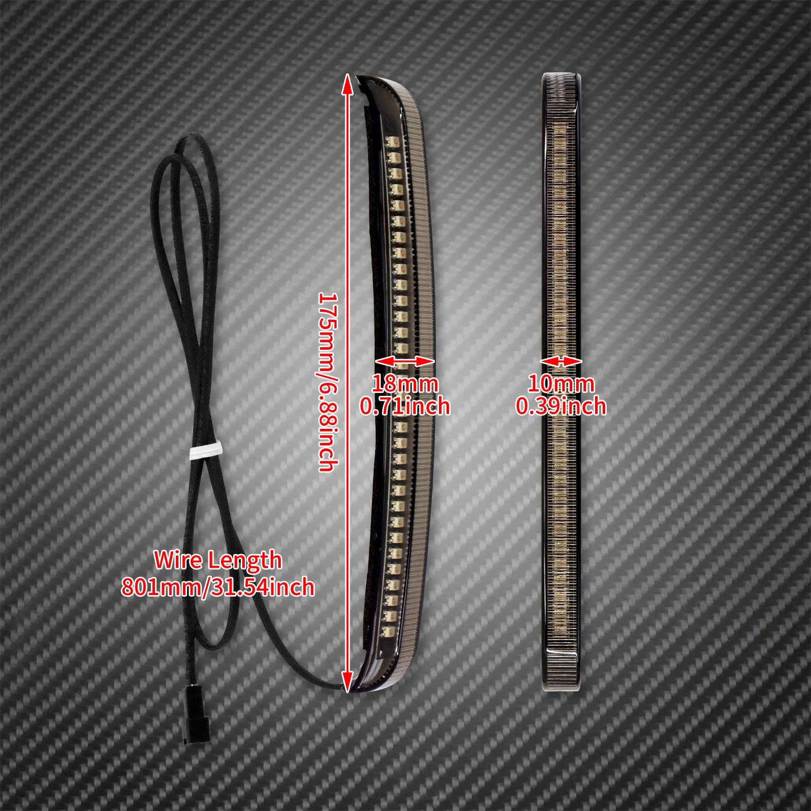 Sacoche de moto fumée à LED, frein fluide, clignotant, lumière d'appoint pour Harley Touring, 2014-2