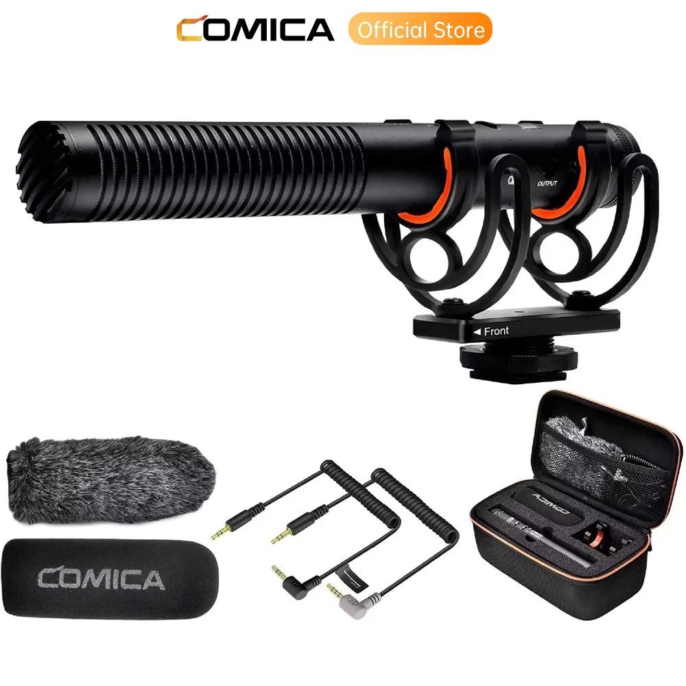 Microphone canon COMICA VM20, microphone super cardioïde professionnel avec support antichoc, microp