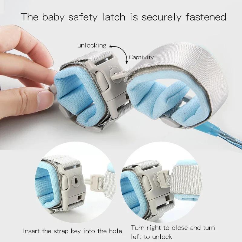 2 mètres avec clé de verrouillage pour nourrissons et tout-petits perdre la laisse avec bracelet cei