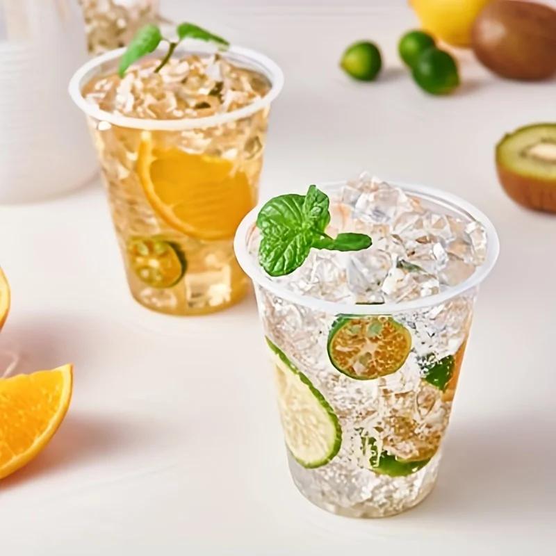 Gobelets en plastique transparent jetables, 50/100 pièces, pique-nique en plein air, cuisine d'anniv