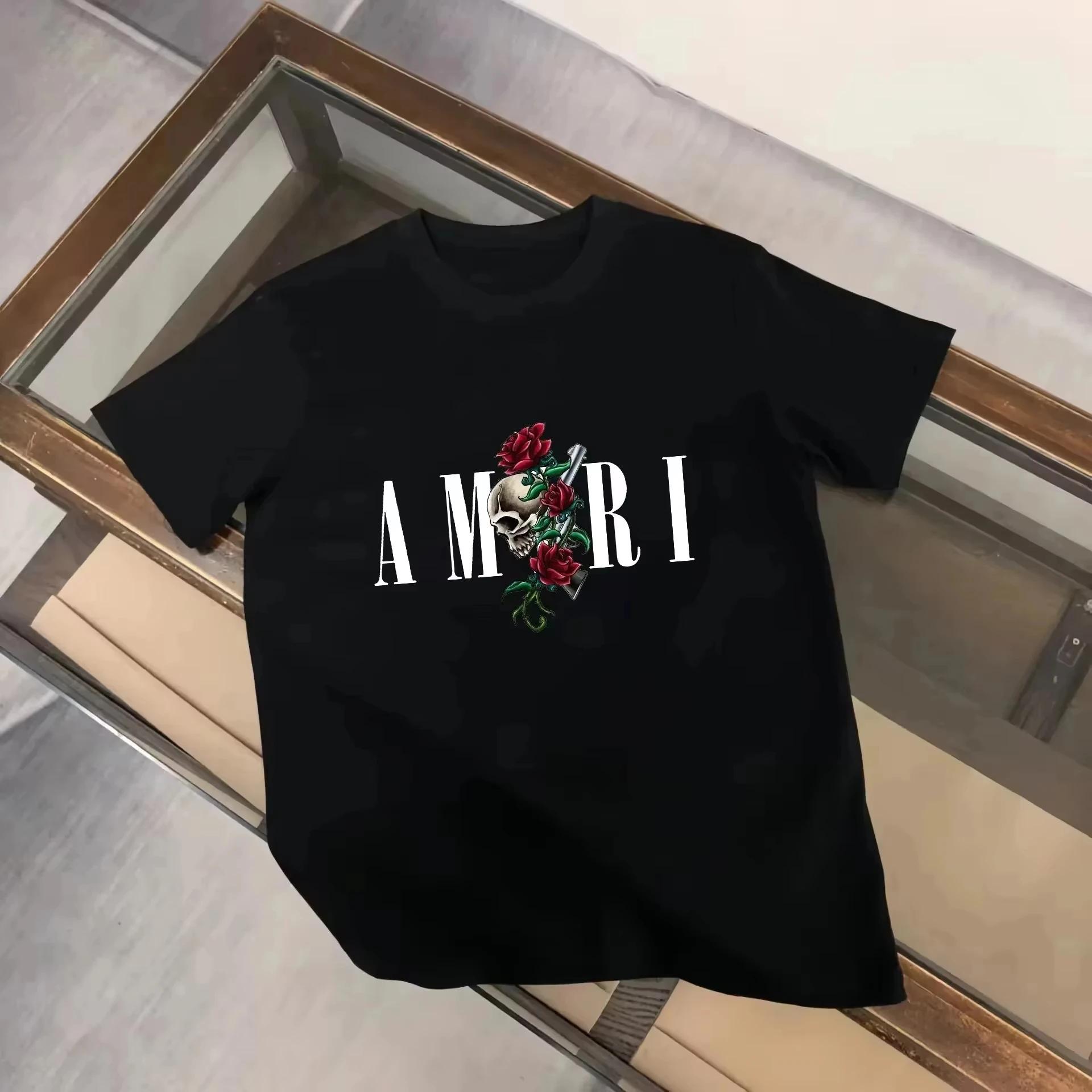 T-shirt manches courtes homme femme, estival et ample, en pur coton, doux, à la mode, Y2k, 2026