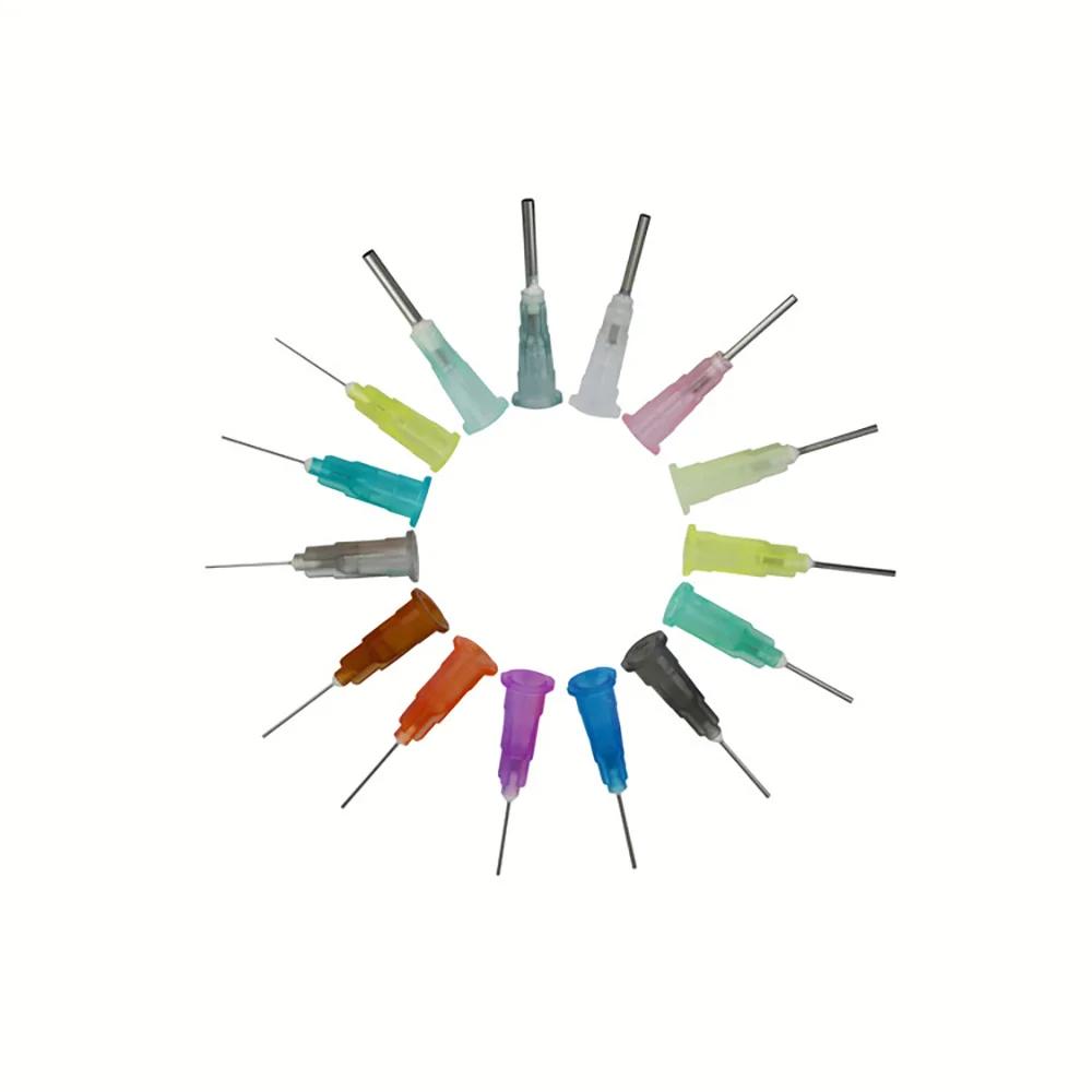 Distributeur de seringues liquide de précision droites, 50 pièces, pointes d'aiguilles 14/15/16/18/1