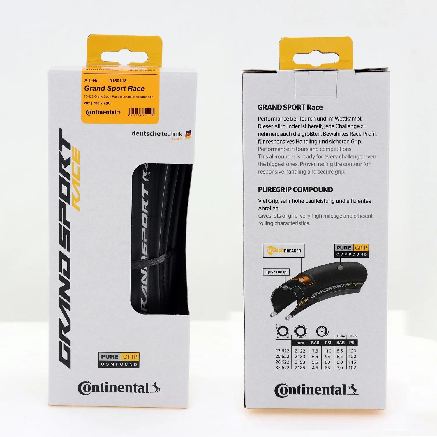 Pneu de vélo de route Continental Grand Sport pneu pliant de route 700x23c /700x25c/700x28c pneu mar