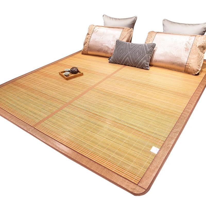 Tapis de lit en bambou Super Cool, 1.2/1.5/1.8m, matelas d'été pliant double face, natte de dortoir 