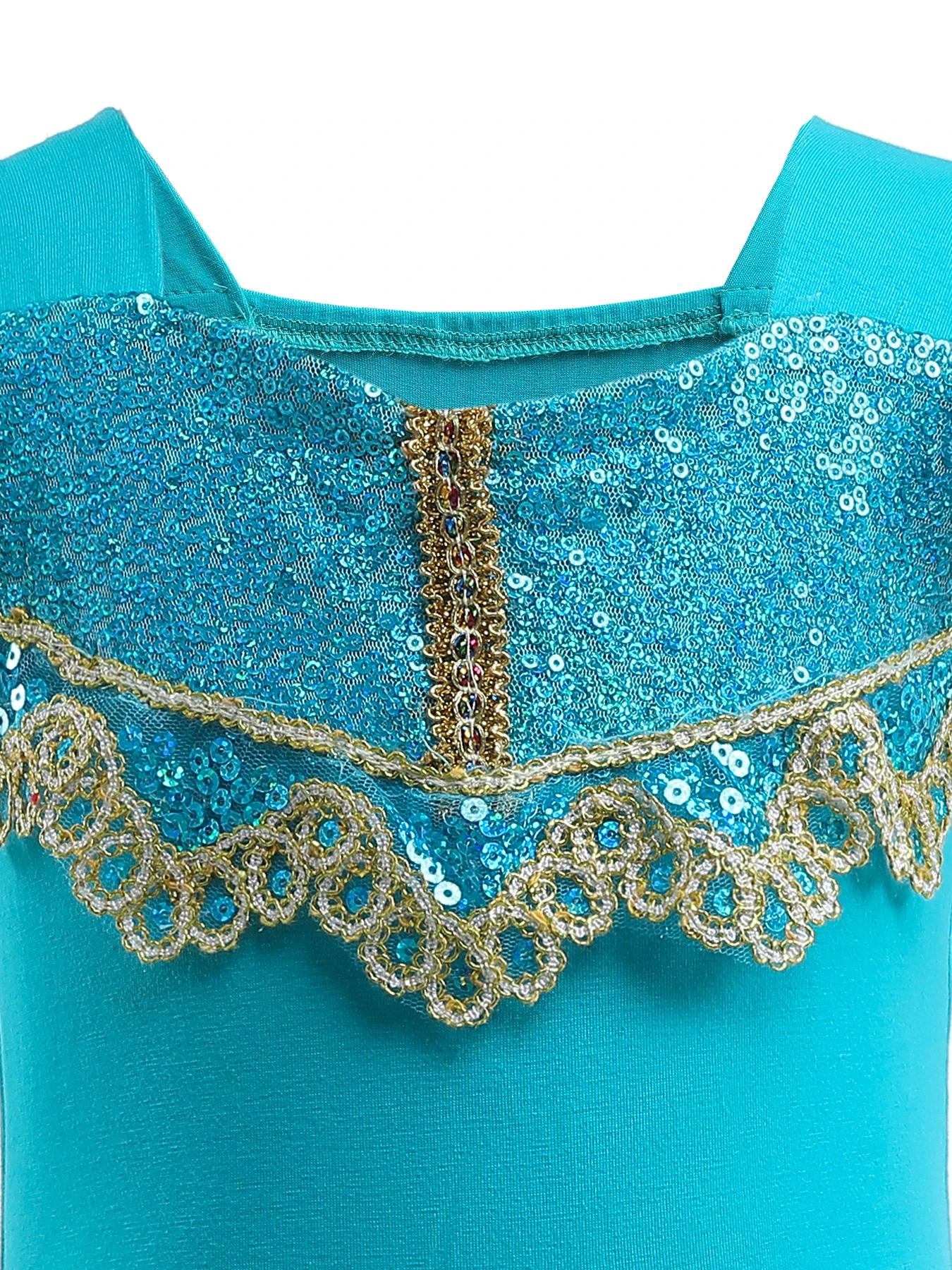 Robe Tutu Princesse Jasmine avec Cape pour Petite Fille, Costume de brevBallerine, Tenue de brev, Bl