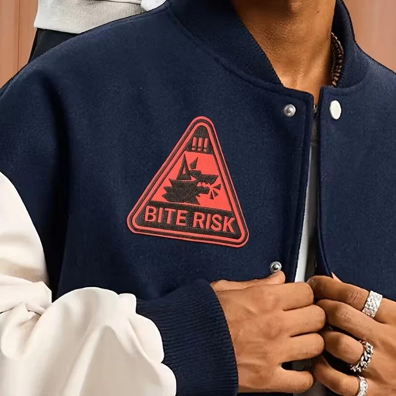 Patch brodé à risque de morsure, 1 pièce, fer sur avertissement, lettre humoristique, Badge de décla