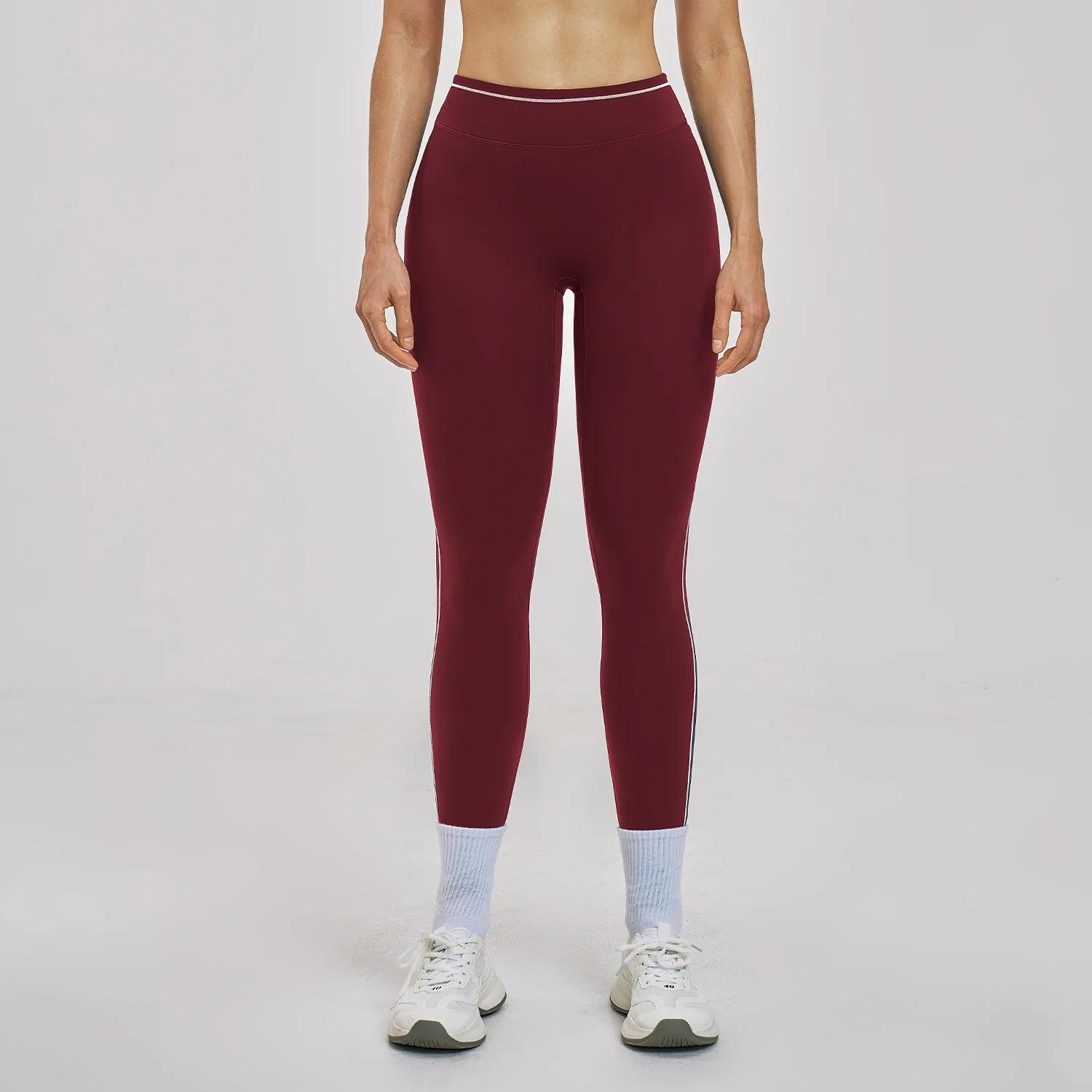 Leggings de yoga Ningyu pour femmes, pantalons de yoga bicolores, leggings de sport taille haute, co