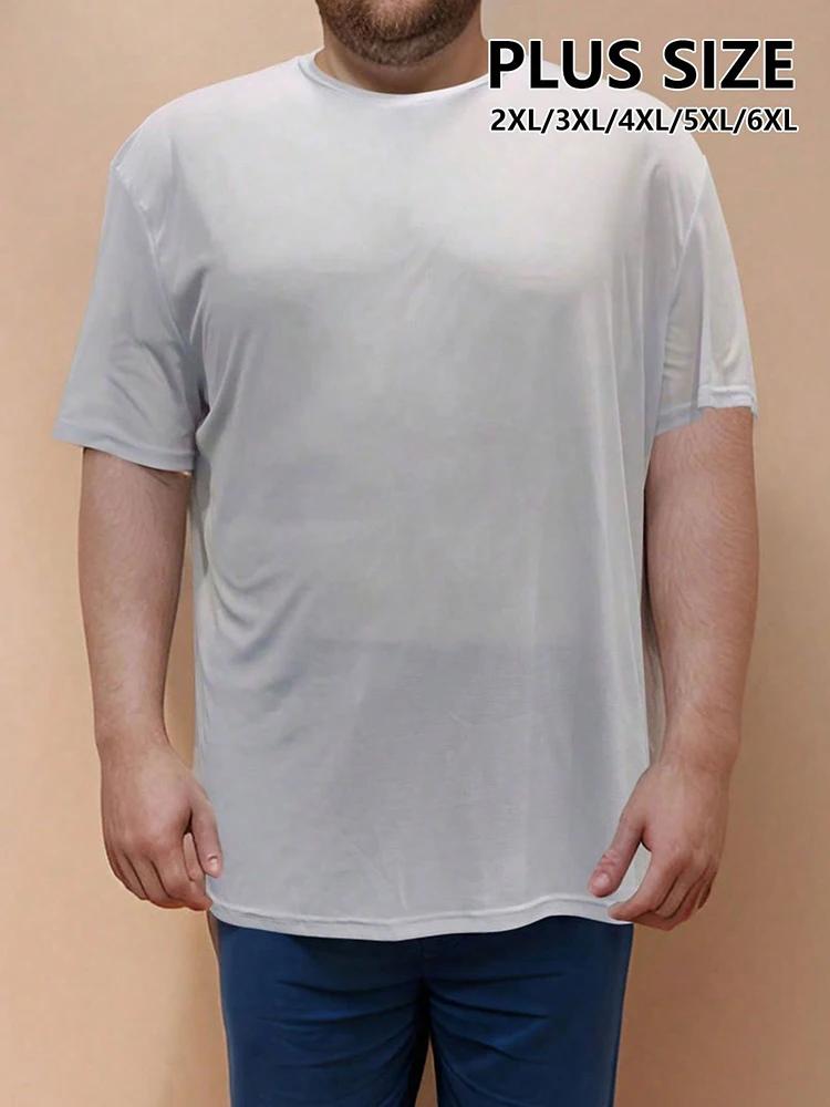 5 pièces Plus T-Shirt pour hommes grandes et grandes chemises hommes ultralégers séchage rapide Spor