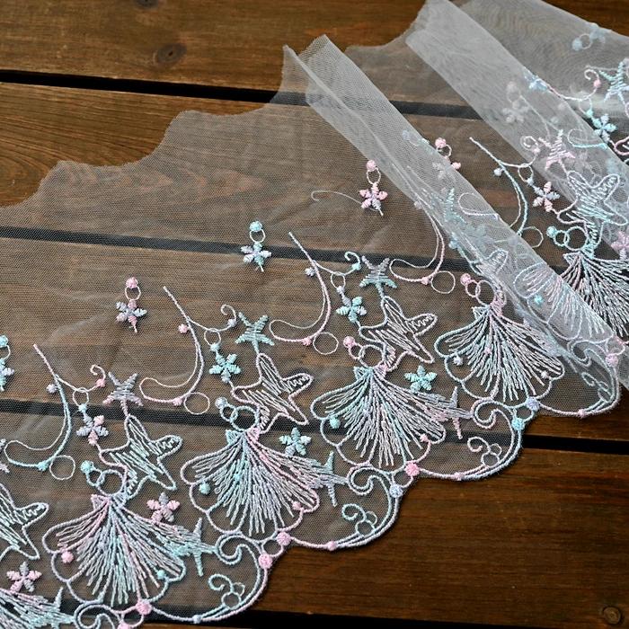 Ruban de garniture en dentelle brodée, tissu en dentelle de fleurs 3D, vêtement de mariage bricolage