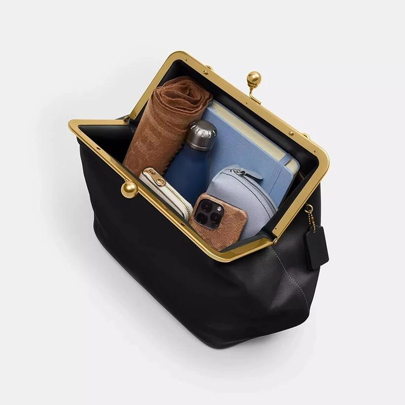Sac à main élégant et polyvalent à clipser, sac de soirée de grande capacité pour femmes, sac à main