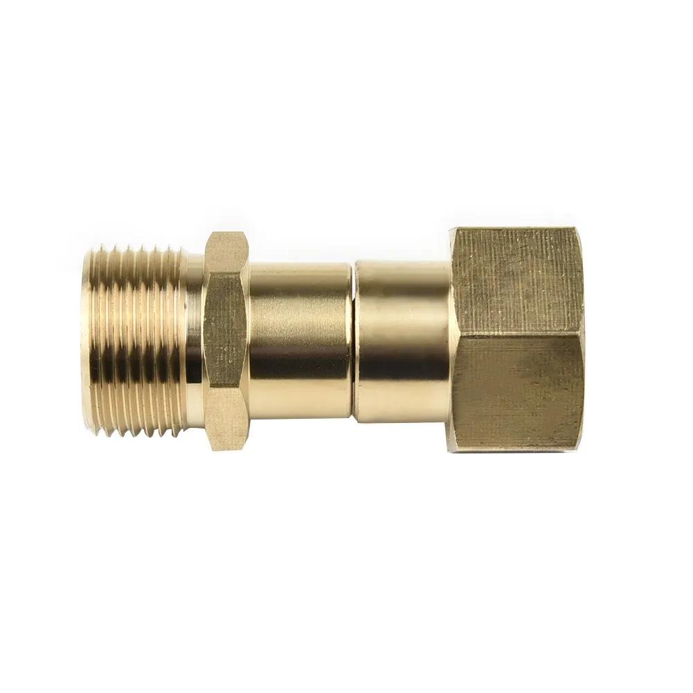 1x rondelle haute pression en laiton raccord à Joint pivotant M22 14mm filetage Rotation tuyau netto