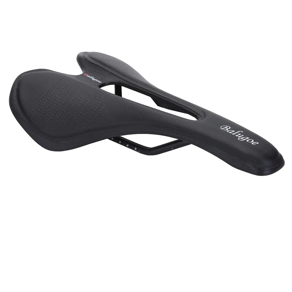 Selle de vélo vtt montagne route siège de vélo en cuir PU rempli de Gel coussin de cyclisme conforta
