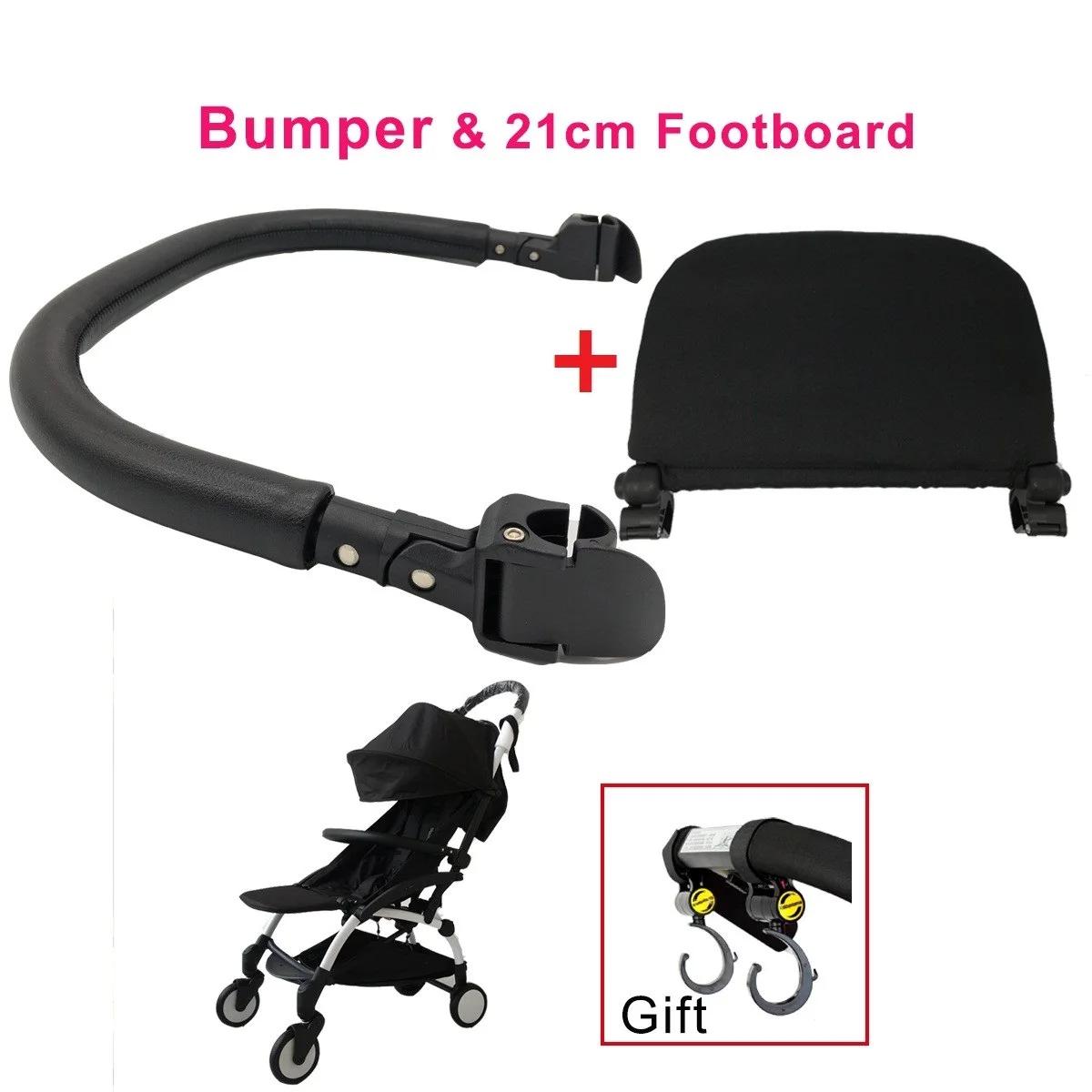 MomTan ®   Accessoires de poussette pour bébé, accoudoir en cuir PU, barre de pare-chocs, main coura