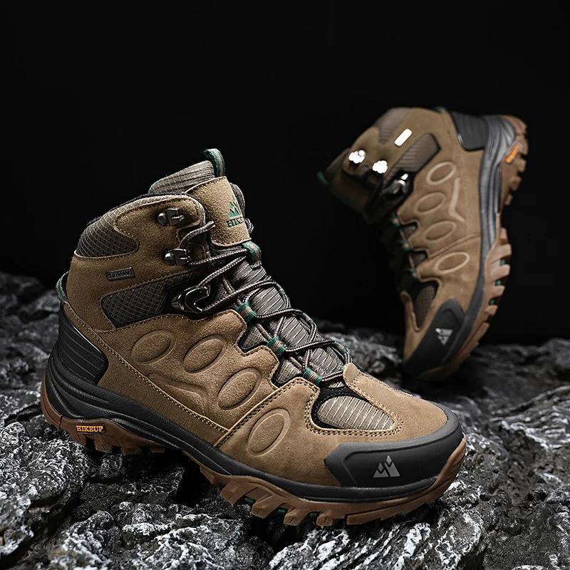 Bottes de randonnée hiver homme HIKEUP - Chaussures imperméables antidérapantes trekking