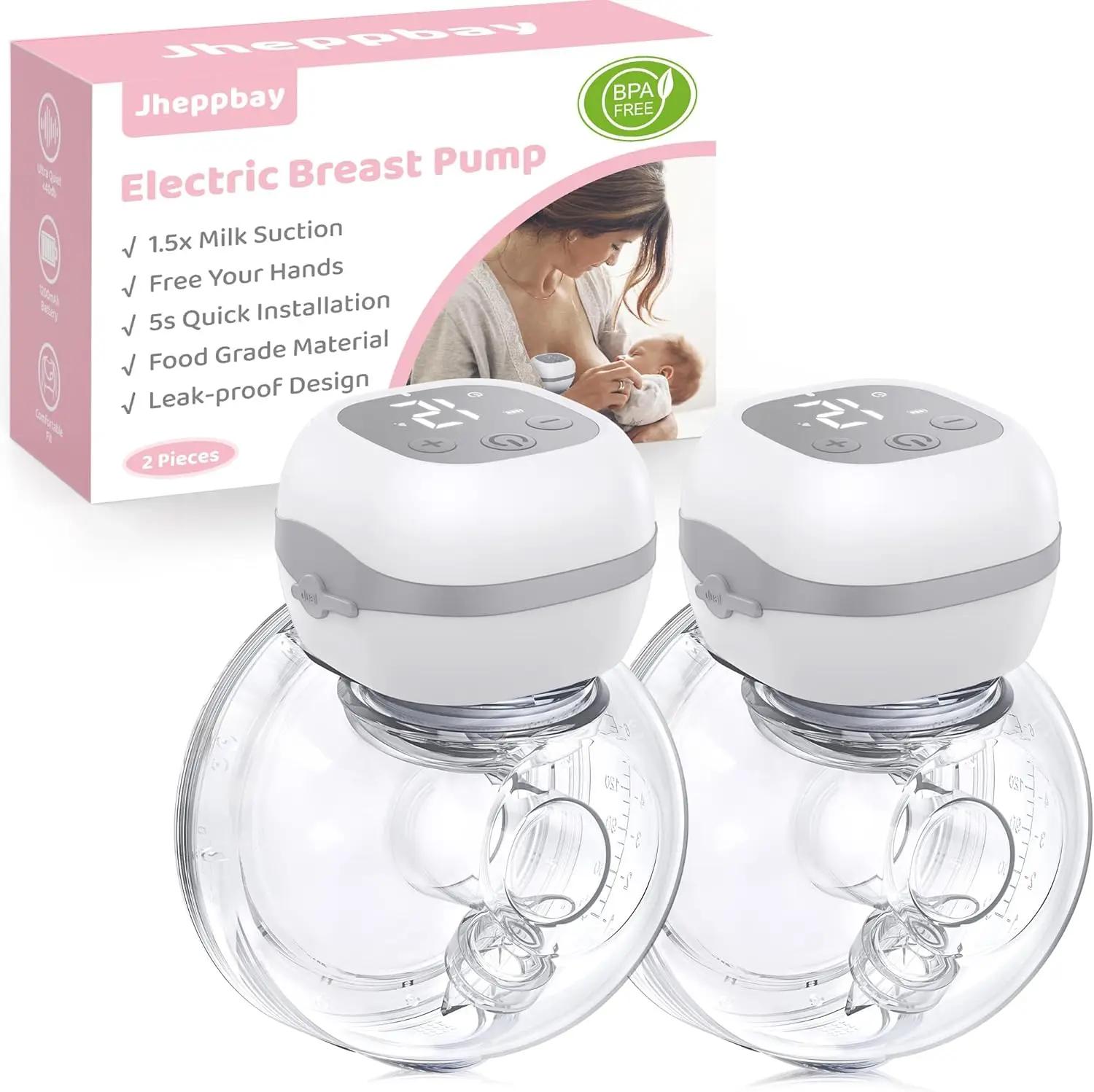 2 pièces tire-lait électrique mains libres sans BPA 12 niveaux et 3 Modes mise à niveau tire-lait po