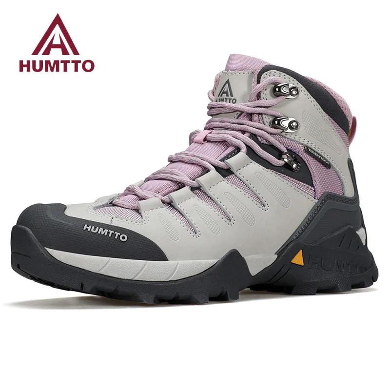 HUMTTO-Bottes de randonnée en cuir non ald pour femmes, chaussures de sport, baskets de sécurité en 
