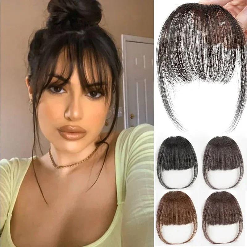 Faux Air frange cheveux Extension à clips cheveux synthétiques fausse frange naturel faux postiche f