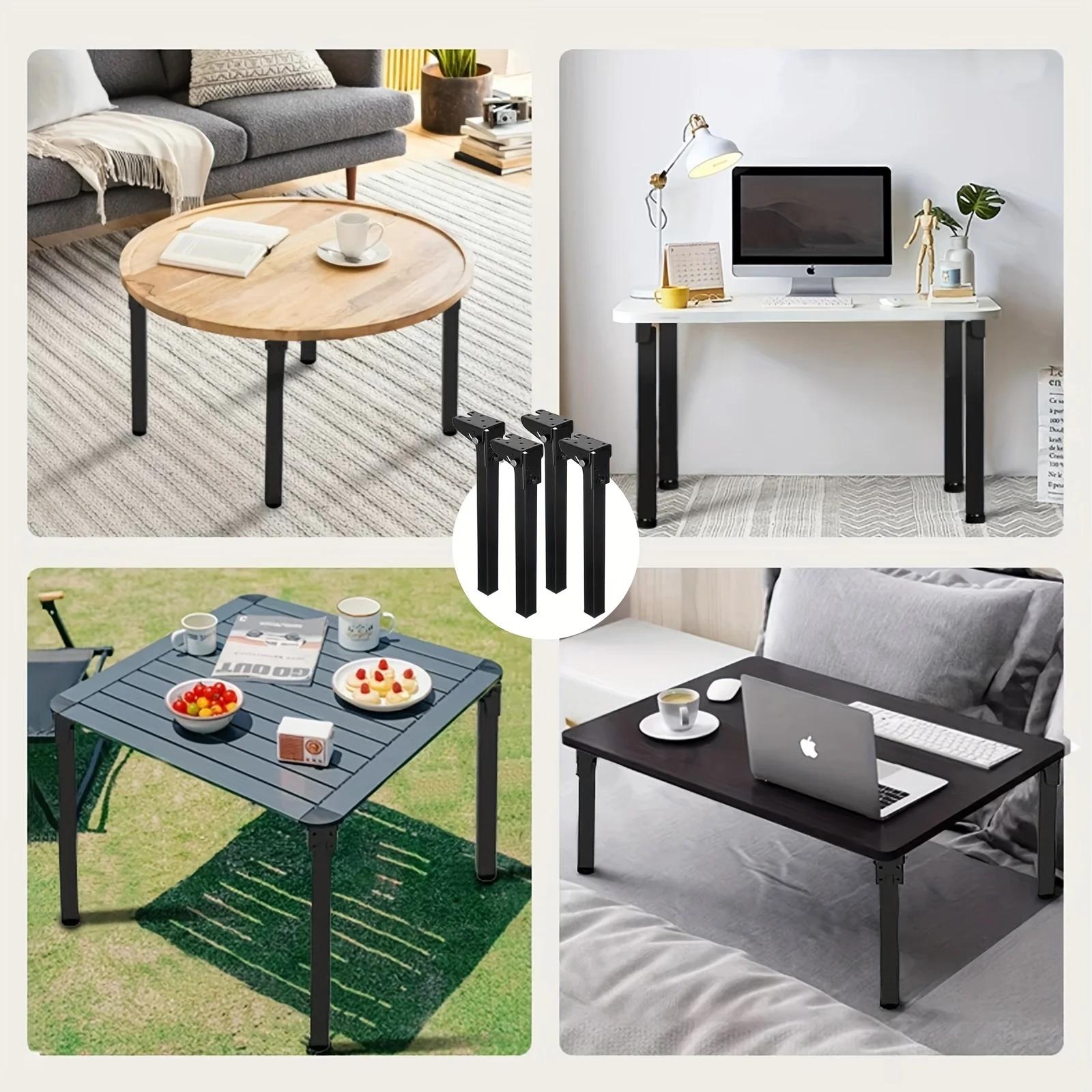 Pieds de Table pliants en métal robuste sélectionnables, remplacement polyvalent pour ordinateur por