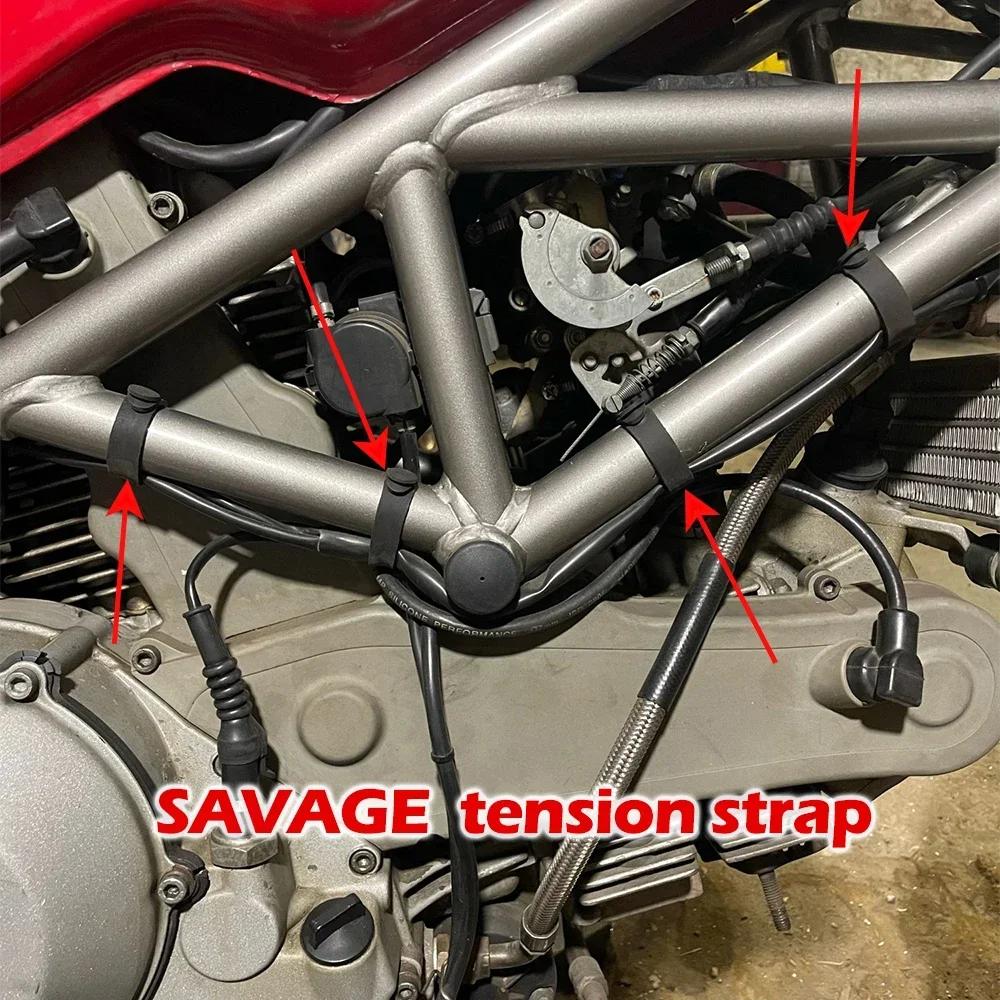 Sangle de Tension de fixation, Bandage en Silicone, accessoires universels de moto, tuyau d'huile/ac