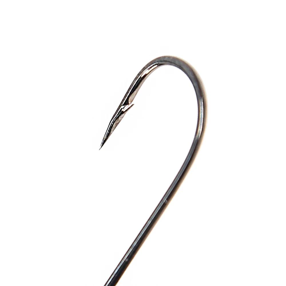 PEAK 20 pcs/lot grands yeux anneau pêche doux ver crochets haute teneur en carbone en acier large Su