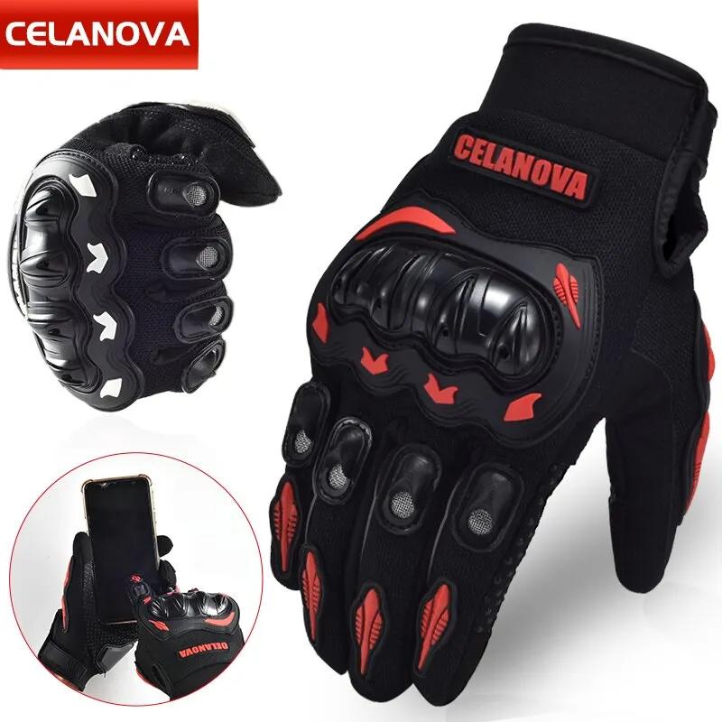 Gants de moto plein doigt hommes écran tactile hors route gants de moto gants de vélo de montagne