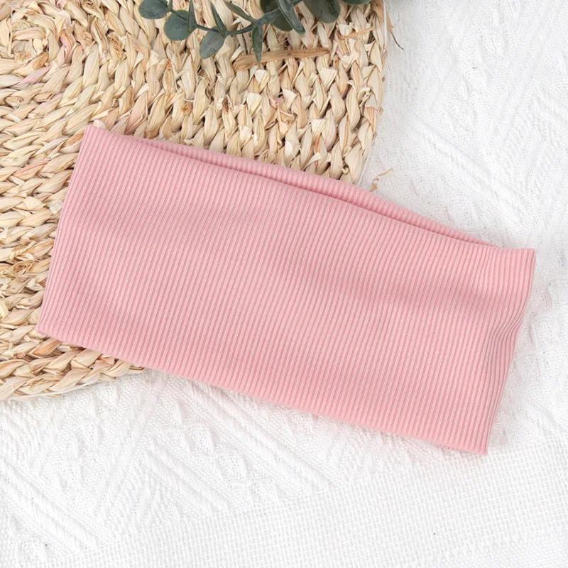 Bandes de cheveux élastiques de couleur unie pour femmes et hommes, bandeau de course, Fitness, spor