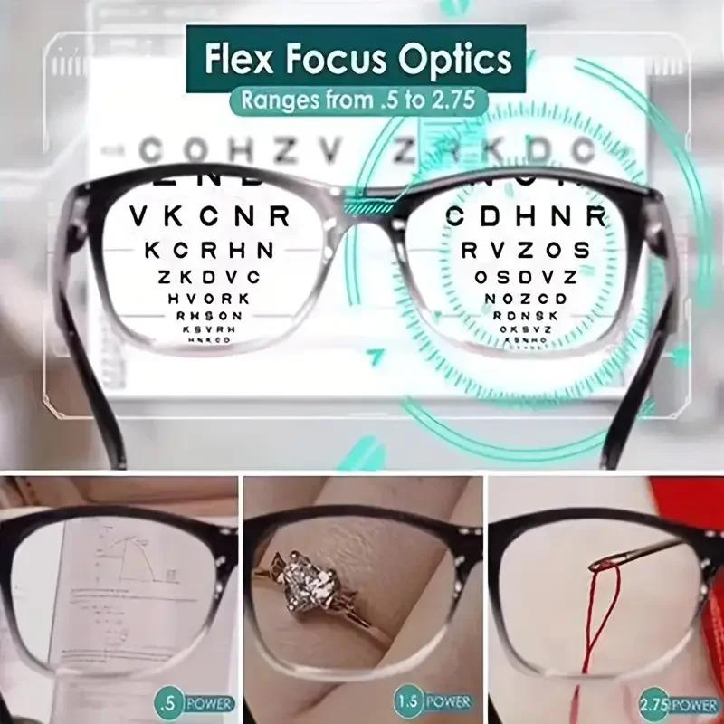 Nouvelles lunettes de lecture multifocales femmes hommes lunettes bifocales à réglage automatique po